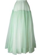 Rochas Ruched Panel Tonal Full Skirt