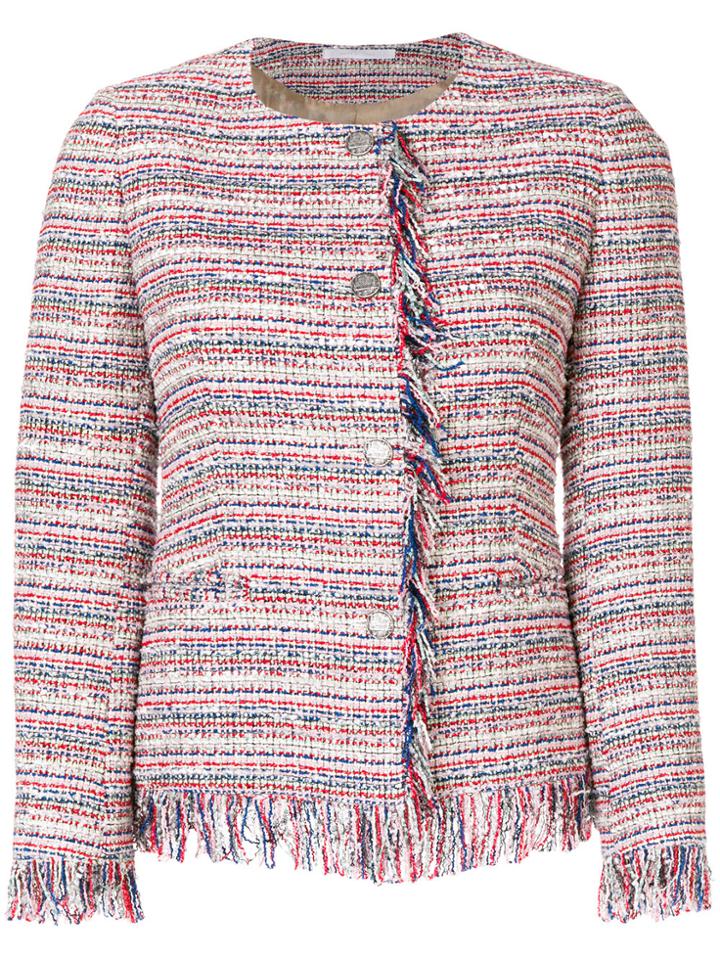 Tagliatore Frayed Boucle Jacket - Multicolour