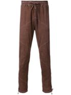 Marea Erre Drawstring Tapered Trousers, Men's, Size: Medium, Brown, Goat Skin