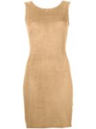 Drome Fitted Midi Dress, Women's, Size: Xl, Nude/neutrals, Leather