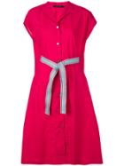 Sofie D'hoore Belted Shirt Dress - Pink & Purple