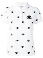 Kenzo Eyes Polo Shirt, Size: Xs, White, Cotton