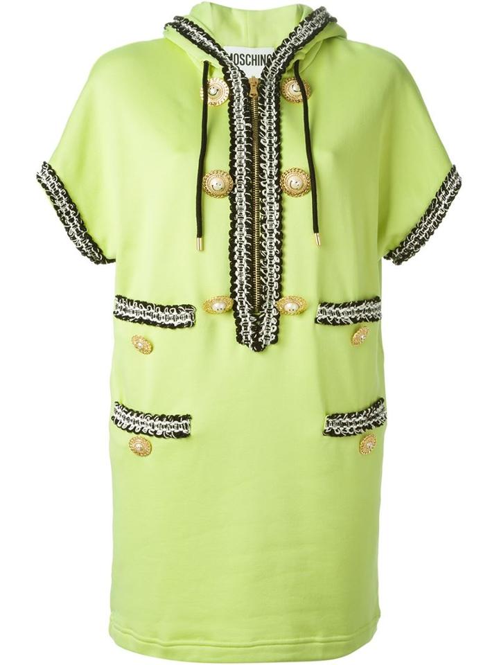 Moschino Hooded Dress, Women's, Size: 48, Green, Polyamide/cotton/other Fibres