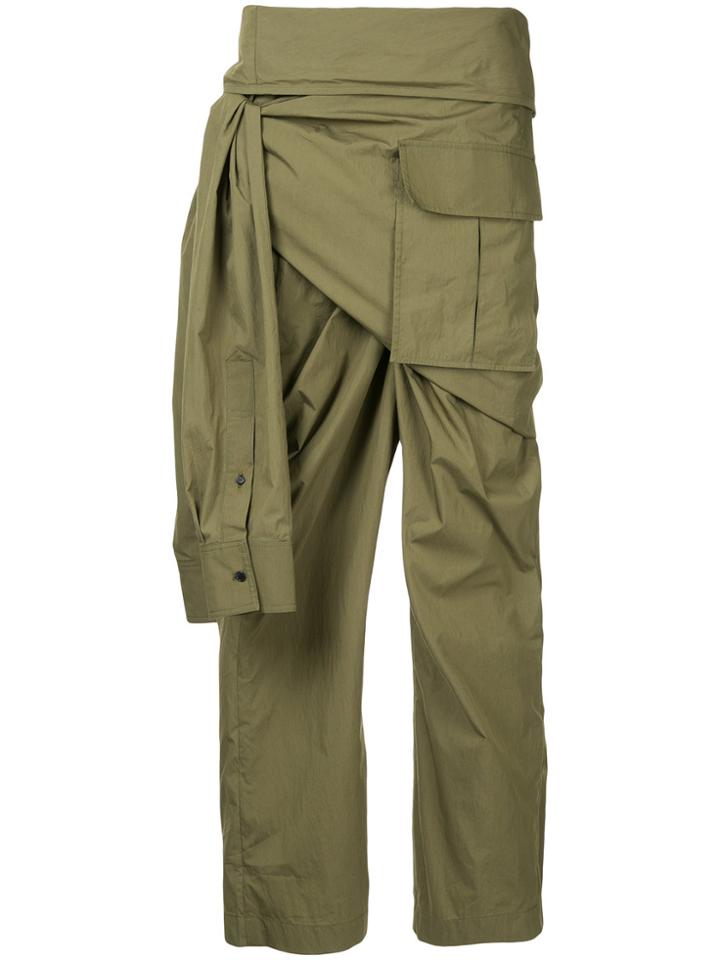 Juun.j Side-tie Trousers - Green
