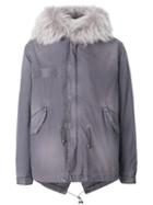 Mr & Mrs Italy - Lined Hooded Coat - Men - Cotton/fox Fur/lamb Skin/racoon Fur - M, Grey, Cotton/fox Fur/lamb Skin/racoon Fur