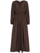 Matteau Wrap-front Maxi Dress - Brown