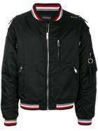 Icosae Zipped Sleeve Bomber Jacket - Blue