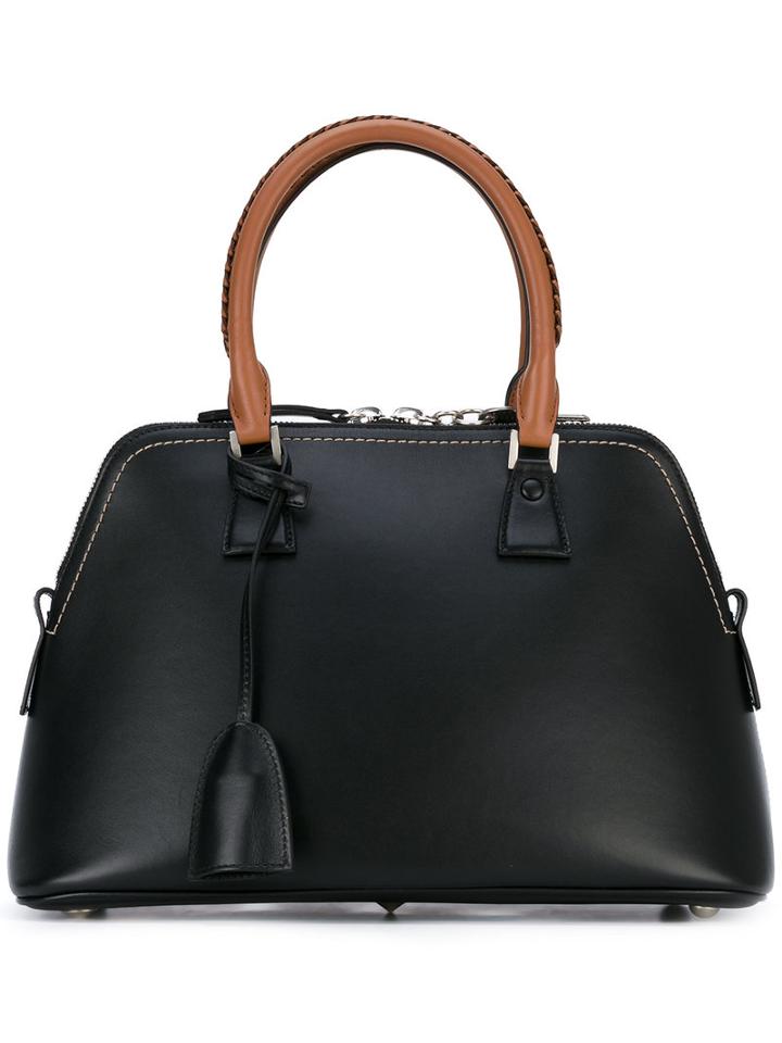 Maison Margiela - Contrast Handle Tote - Women - Calf Leather - One Size, Black, Calf Leather
