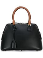 Maison Margiela - Contrast Handle Tote - Women - Calf Leather - One Size, Black, Calf Leather