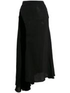 Loewe Asymmetric Maxi Skirt - Black