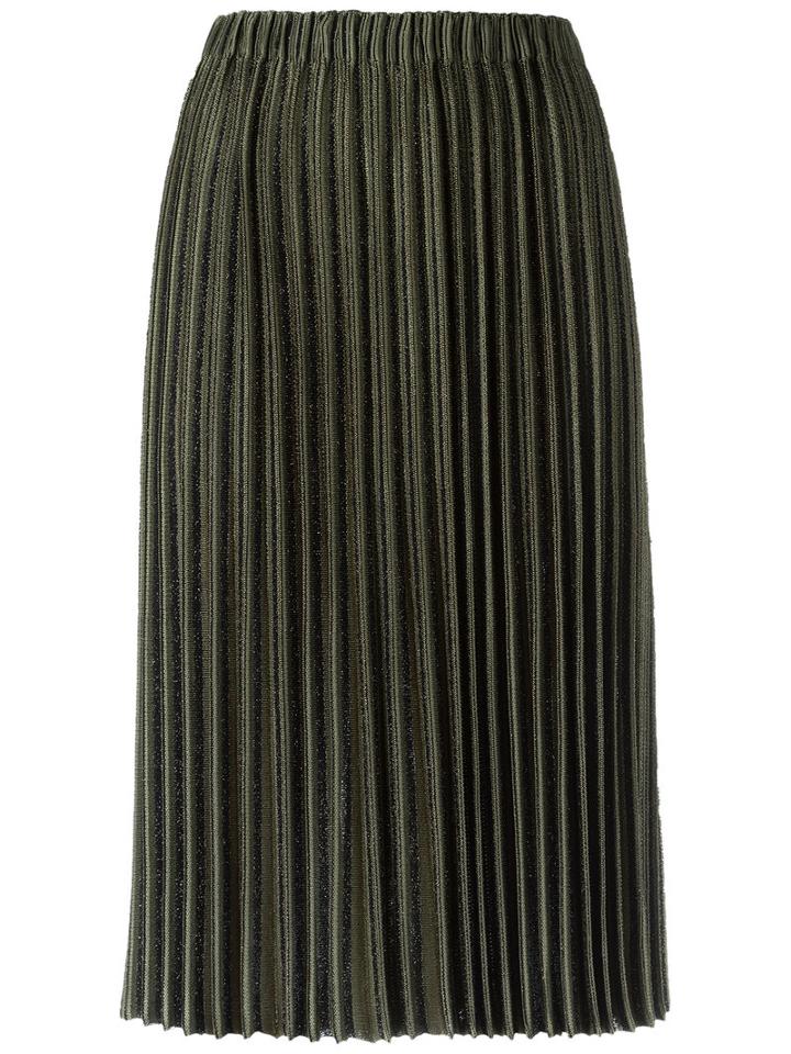 Gig - Midi Knitted Skirt - Women - Polyester/viscose - P, Green, Polyester/viscose