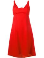 T By Alexander Wang - Square-neck Dress - Women - Polyester - 4, Women's, Red, Polyester