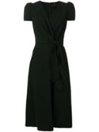 Elisabetta Franchi Knot Detail Midi Dress - Black