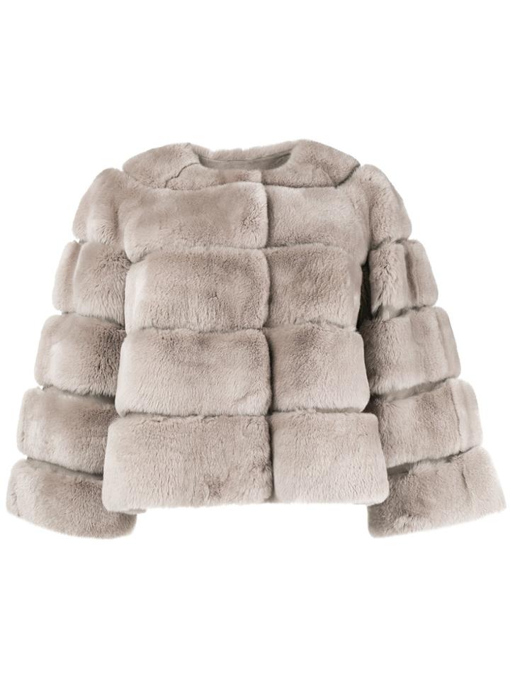 Liska Cropped Jacket - Grey