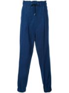 Icosae Oversized Jogging Jeans, Men's, Size: Large, Blue, Cotton