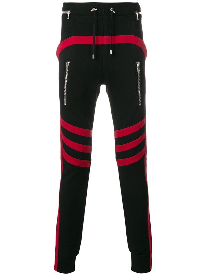 Balmain Biker-panels Track Pants - Black