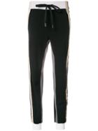 No Ka' Oi Ruched Striped Leg Joggers - Black