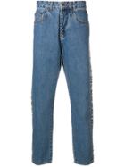 M1992 Side Printed Stripe Jeans - Blue