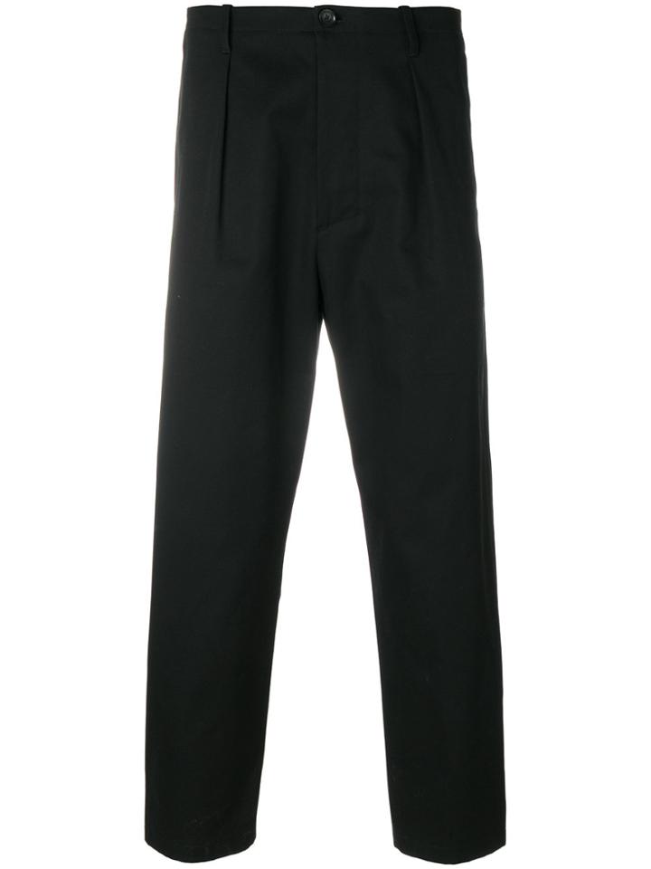 Valentino Straight Leg Cropped Trousers - Black