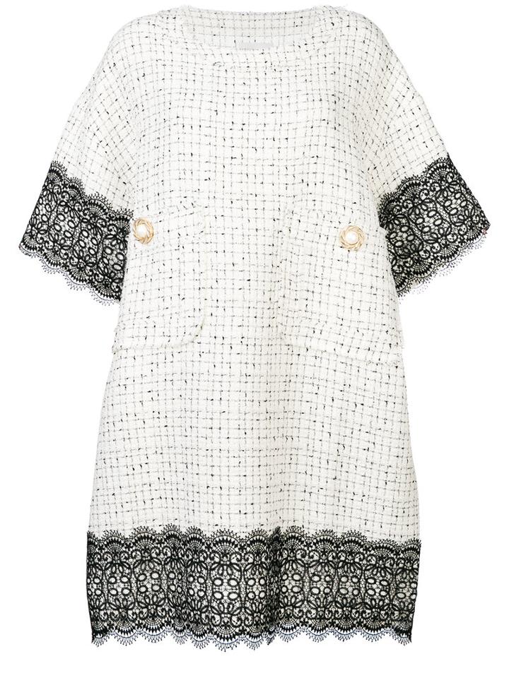 Faith Connexion - Embellished Buttons Dress - Women - Acrylic/polyamide/polyester/wool - Xs, White, Acrylic/polyamide/polyester/wool