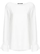 Luisa Cerano Long-sleeve Shift Top - White