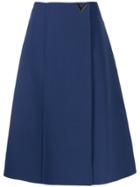 Valentino A-line Midi Skirt - Blue