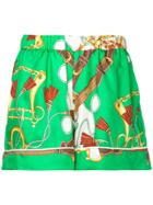 P.a.r.o.s.h. All-over Print Shorts - Green