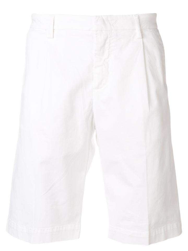 Entre Amis Creased Bermuda Shorts - White