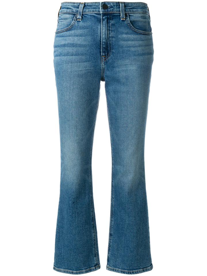 T By Alexander Wang Cropped Flared Jeans - Blue