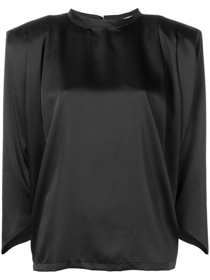 Nineminutes Shoulder Pad Blouse - Black