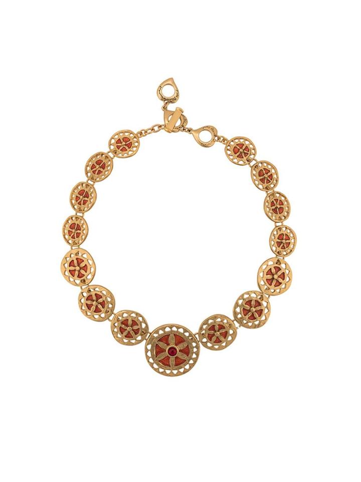 Yves Saint Laurent Vintage Buttons Necklace - Gold