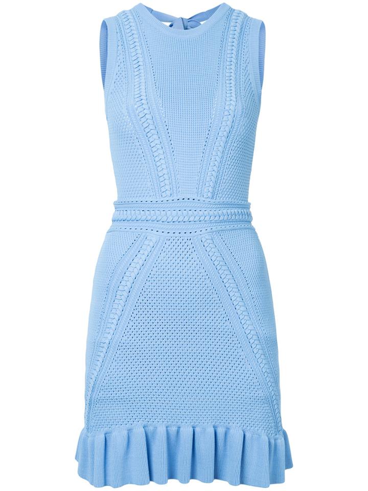 Rebecca Vallance Majorca Pointelle Knit Dress - Blue