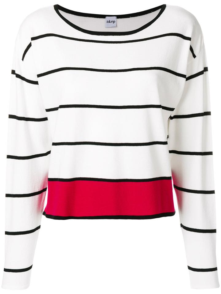 Akep Striped Jumper - White