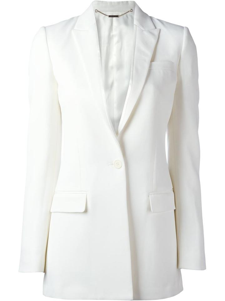 Givenchy Smoking Jacket, Women's, Size: 42, White, Silk/viscose/wool