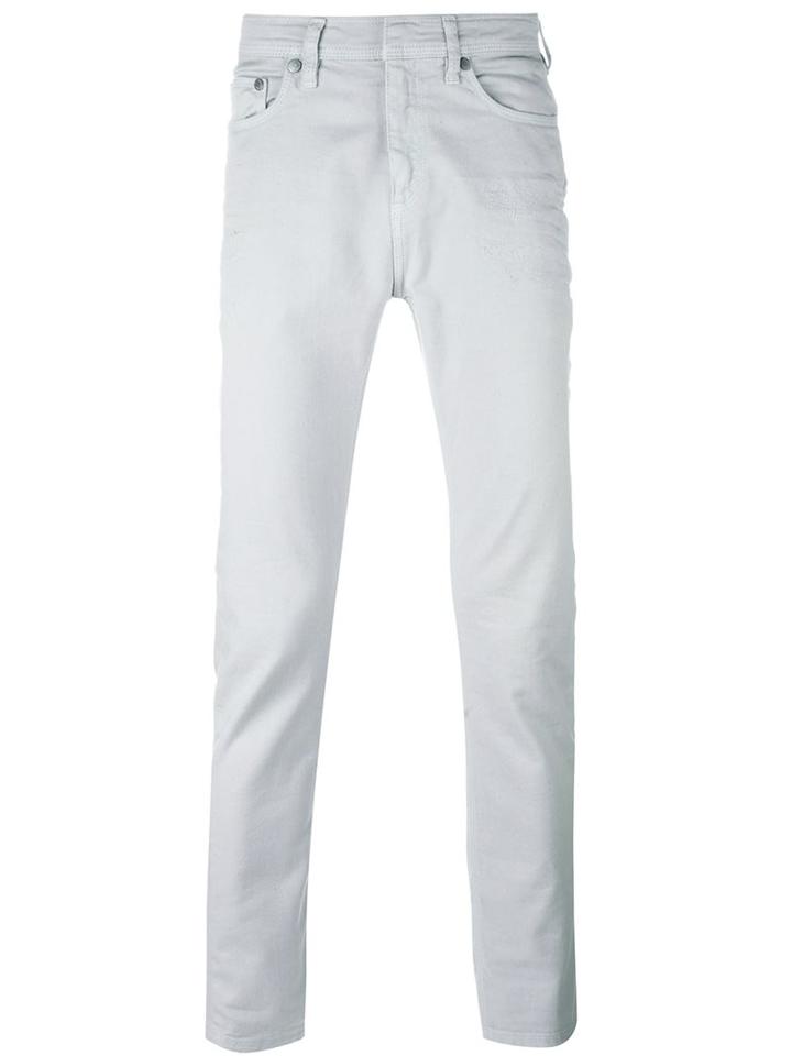 Neil Barrett Slim Fit Jeans, Men's, Size: 33, Grey, Cotton/spandex/elastane
