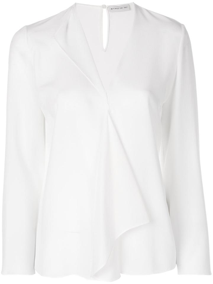Etro Frilled Front Blouse - White