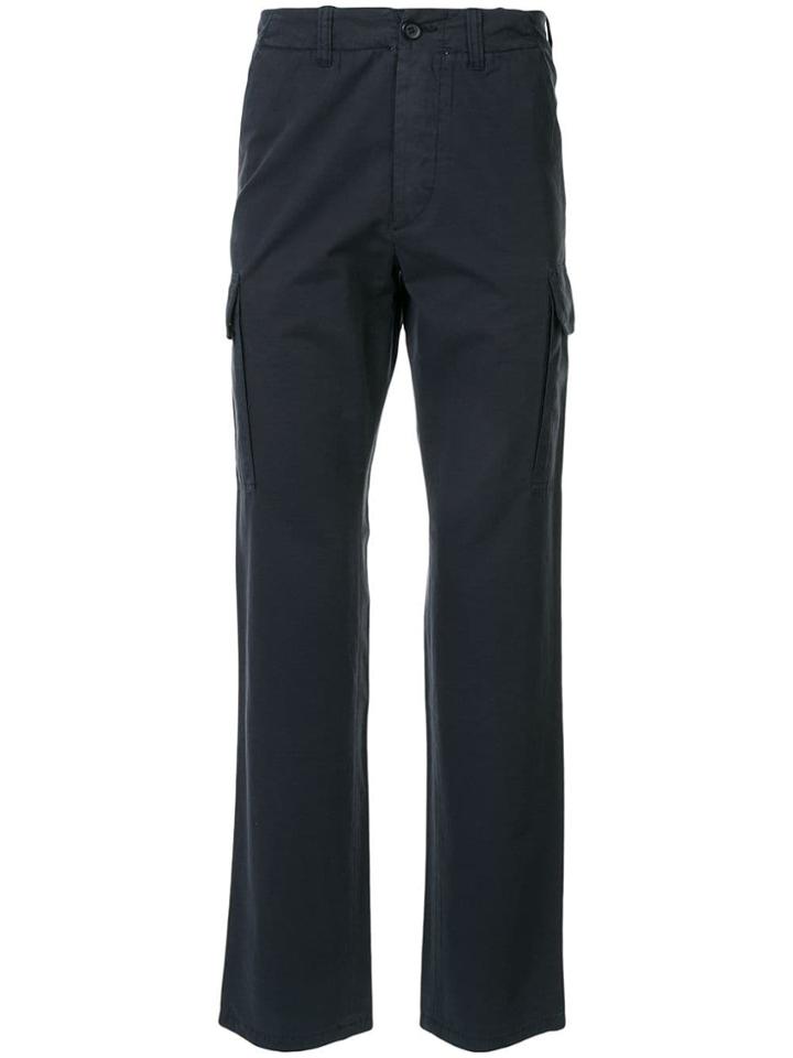 Helmut Lang Pre-owned 1999 High Rise Cargo Trousers - Blue