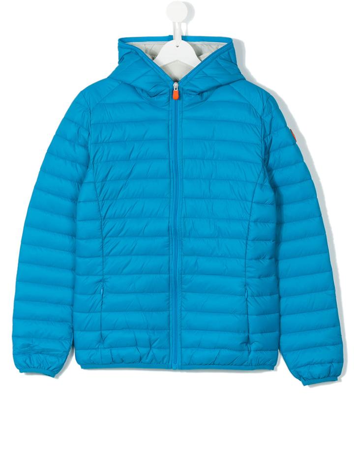 Save The Duck Kids Padded Hooded Jacket - Blue