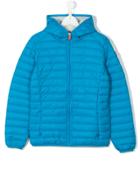 Save The Duck Kids Padded Hooded Jacket - Blue