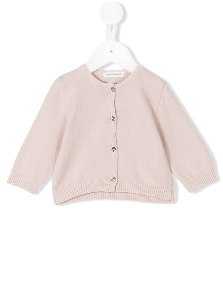 Pèqueno Tocon - Classic Cardigan - Kids - Cotton - 0-3 Mth, Pink/purple