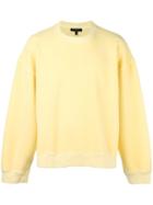 Yeezy Crew Neck Sweatshirt, Men's, Size: Small, Yellow/orange, Cotton/spandex/elastane