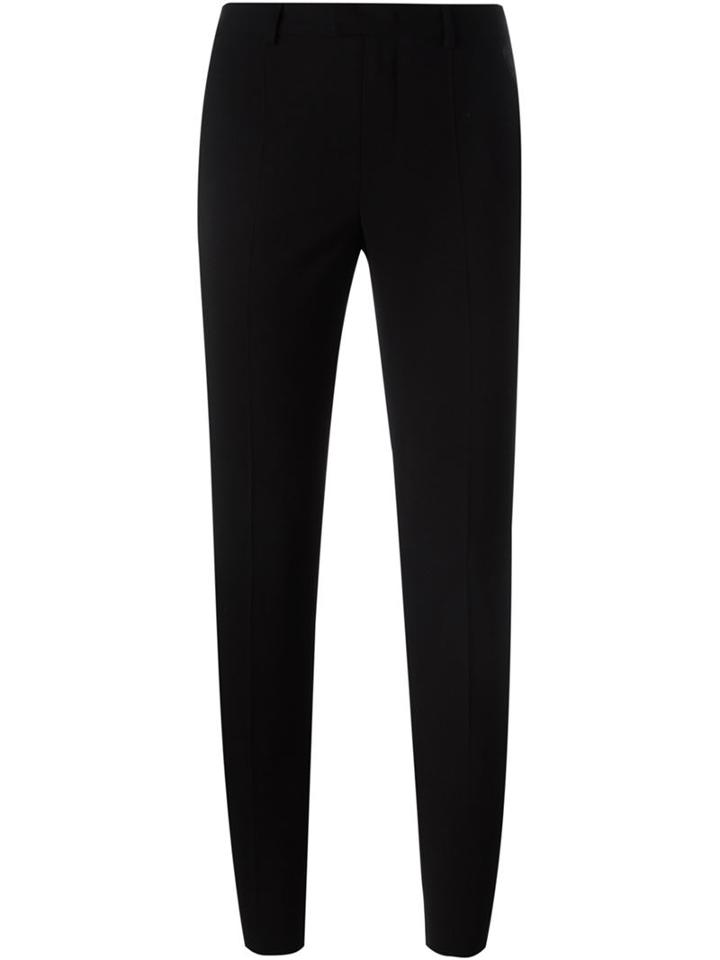 Red Valentino Cigarette Trousers, Women's, Size: 38, Black, Virgin Wool/spandex/elastane