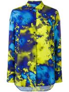 Msgm Acid Paint Style Shirt - Blue