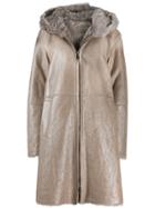 Manzoni 24 Fur-trimmed Coat - Neutrals