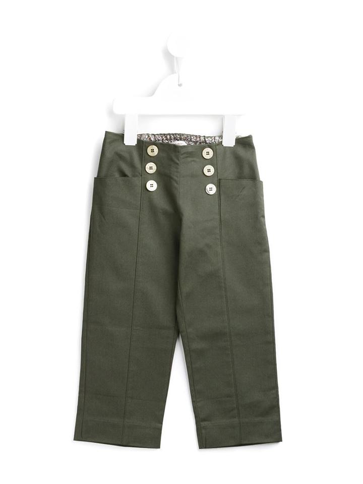 Cashmirino Sailor Trousers, Girl's, Size: 6 Yrs, Green