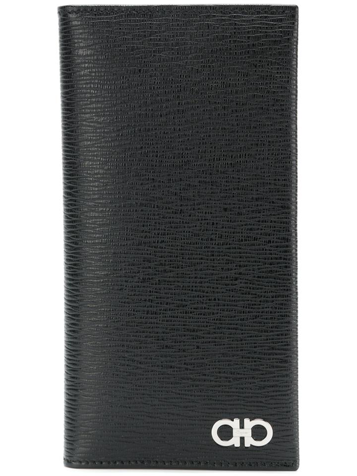 Salvatore Ferragamo Double Gancio Breast Wallet - Black