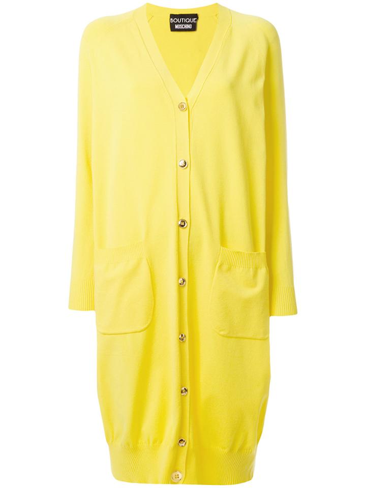 Boutique Moschino Long Oversized Cardigan - Yellow & Orange