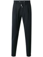 Eleventy Drawstring Trousers, Men's, Size: 31, Black, Wool/spandex/elastane
