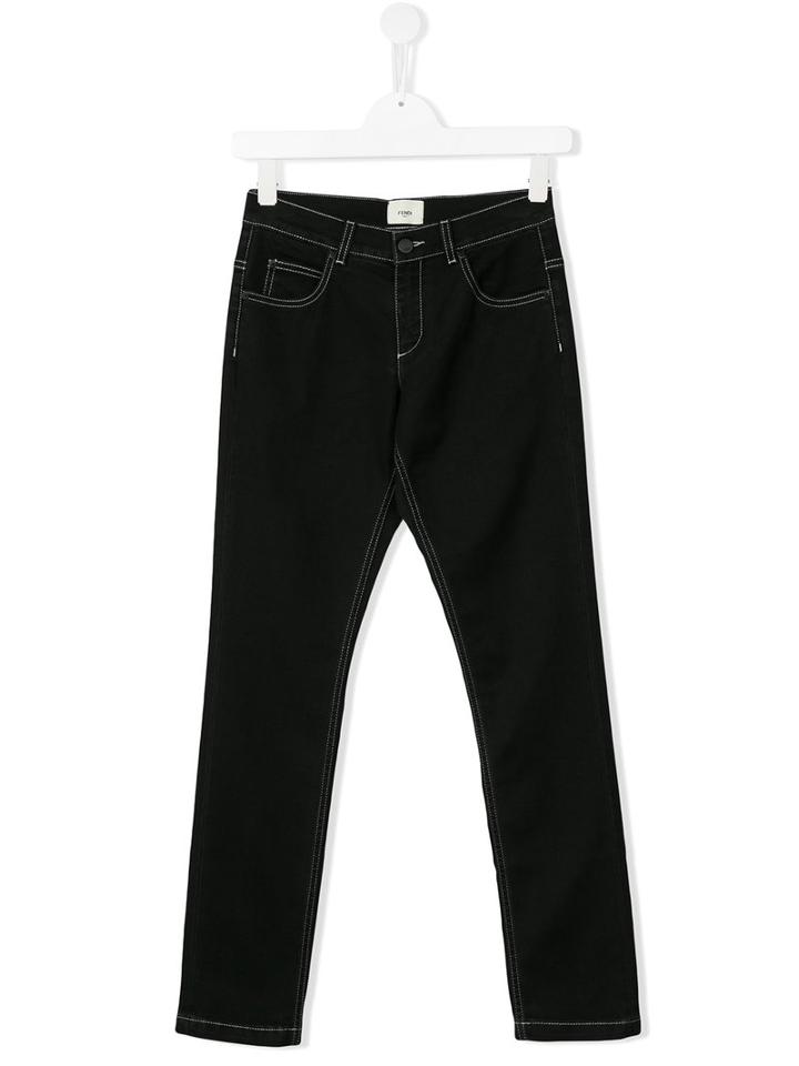 Fendi Kids - Regular Jeans - Kids - Cotton/polyester - 14 Yrs, Boy's, Blue