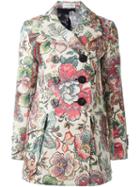 Faith Connexion Floral Print Double Breasted Coat